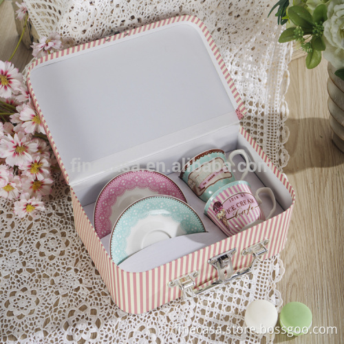 100CC Elegant New Bone China coffee cup gift set